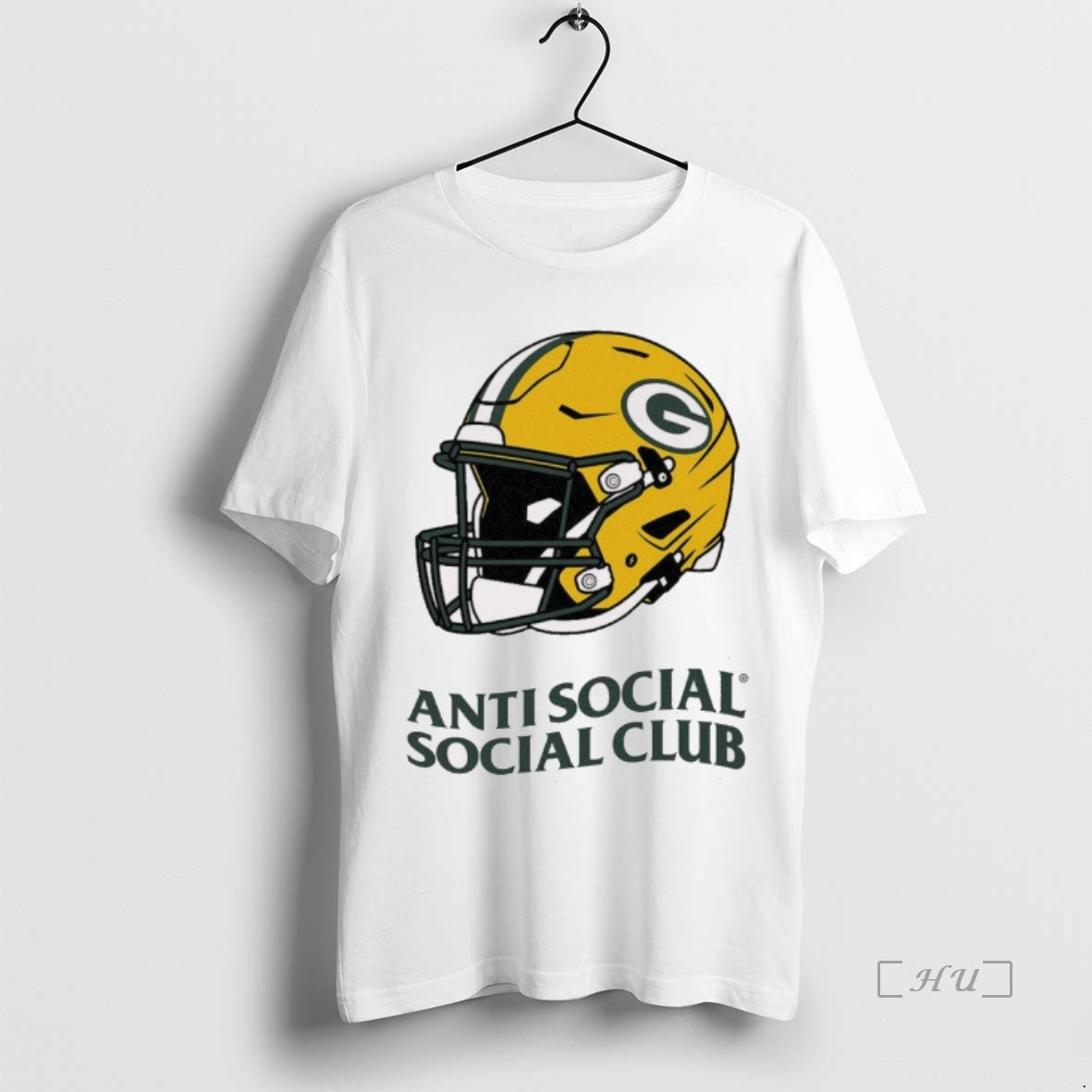 Officials Anti Social Social Club X Green Bay Packers Impact Helmet Premium T Shirt Sweater
