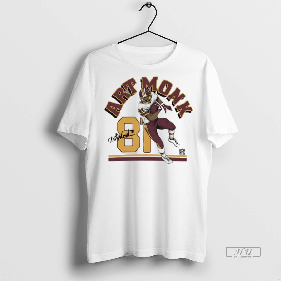Officials Art Monk 81 Washington Commanders Player Illustration Premium Tee Shirt Sweater