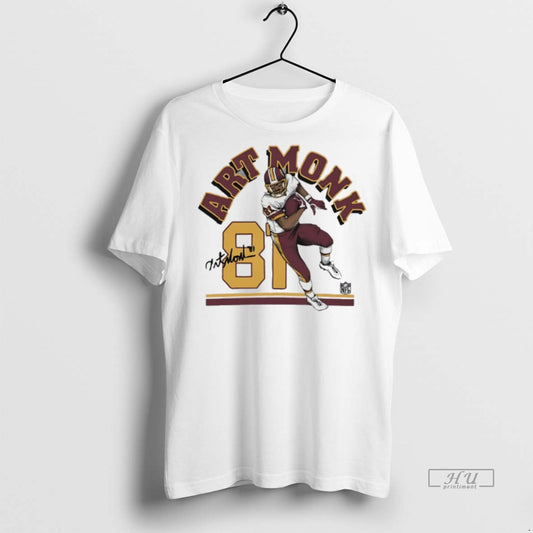 Officials Art Monk 81 Washington Commanders Player Illustration Premium Tee Shirt Sweater