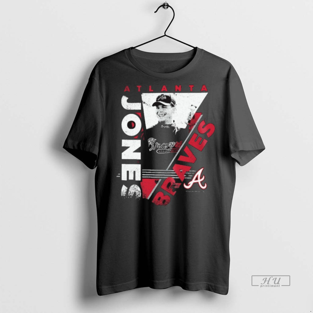 Officials Atlanta Braves Chipper Jones In The Zone Player Graphic Premium Tee Shirt Sweater