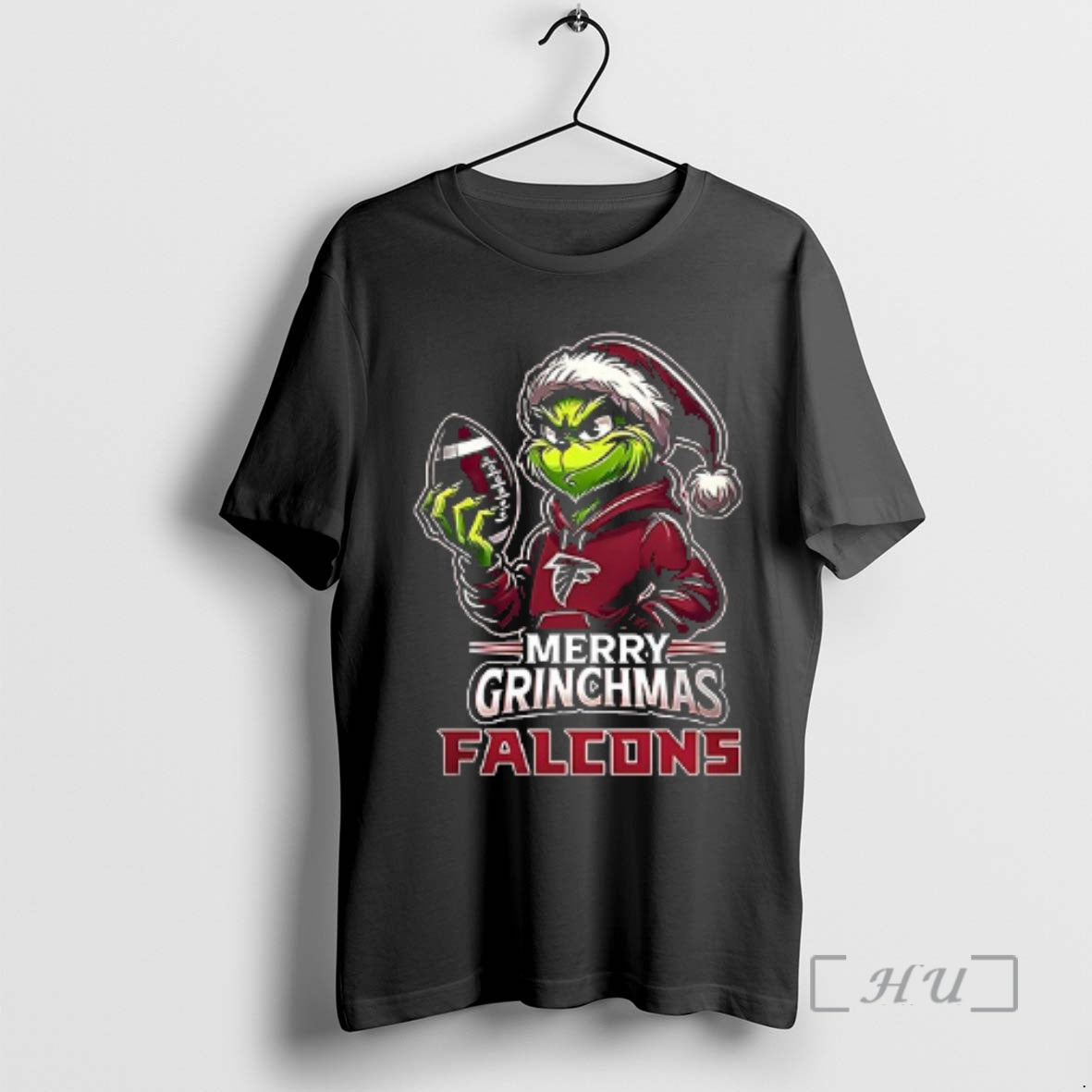 Officials Atlanta Falcons Merry Grinchmas They Hate Us Because They Aint Us Double Sided Graphic