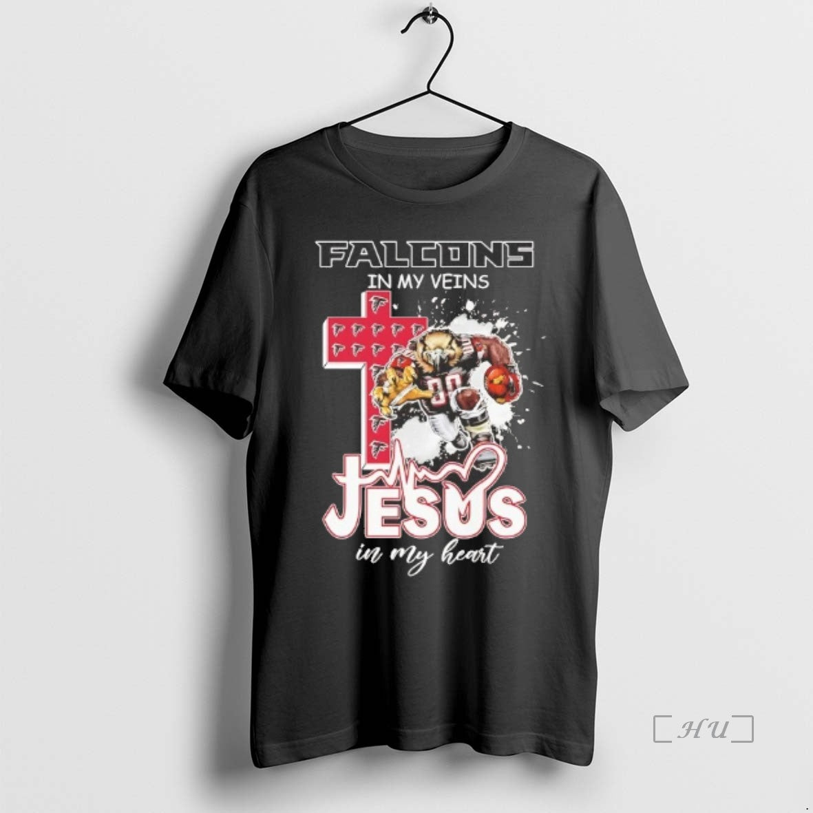 Officials Atlanta Falcons In My Veins Jesus In My Heart T Shirt Sweater