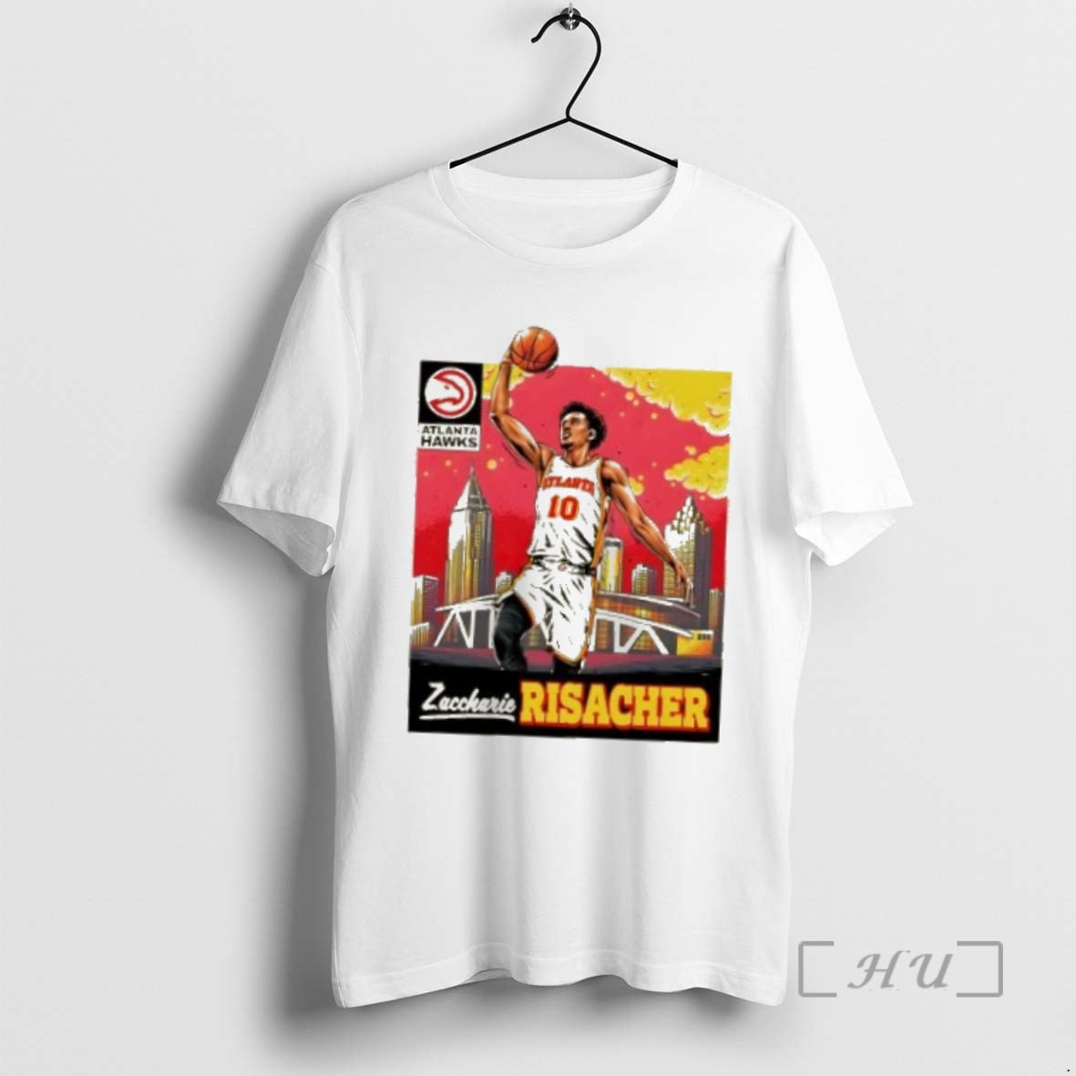 Officials Atlanta Hawks Daniels Grey Core Skyline Player T Shirt Sweater
