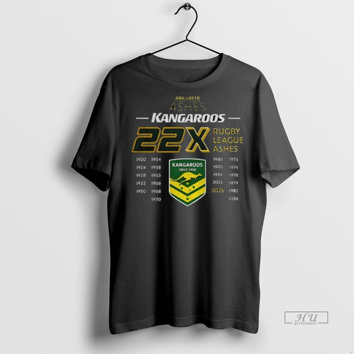Officials Australian Kangaroos 22x Rugby League Ashes Champions 2025 Premium Tee Shirt Sweater