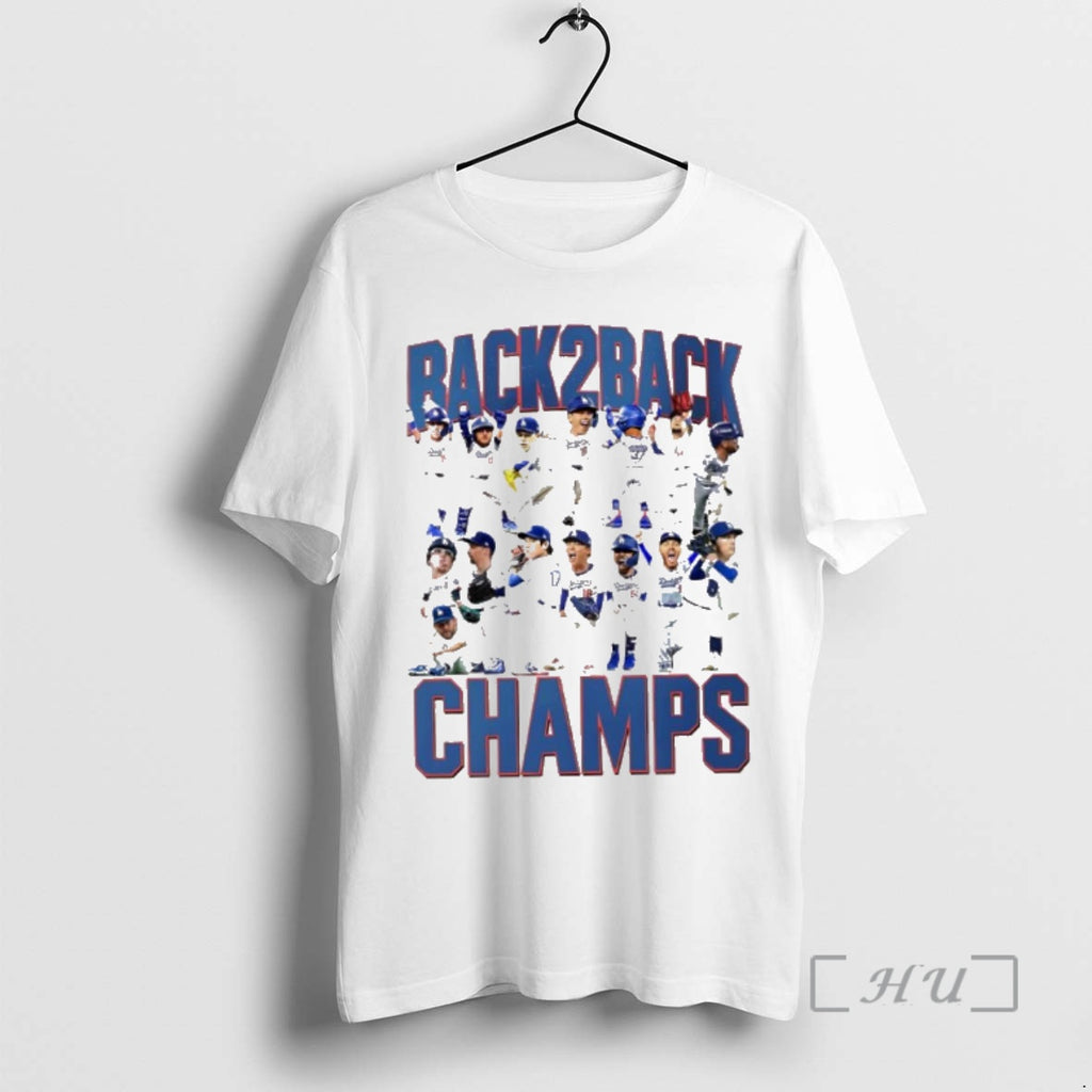Officials Awesome Los Angeles Dodgers Back 2 Back Mini Champs Premium T Shirt Sweater