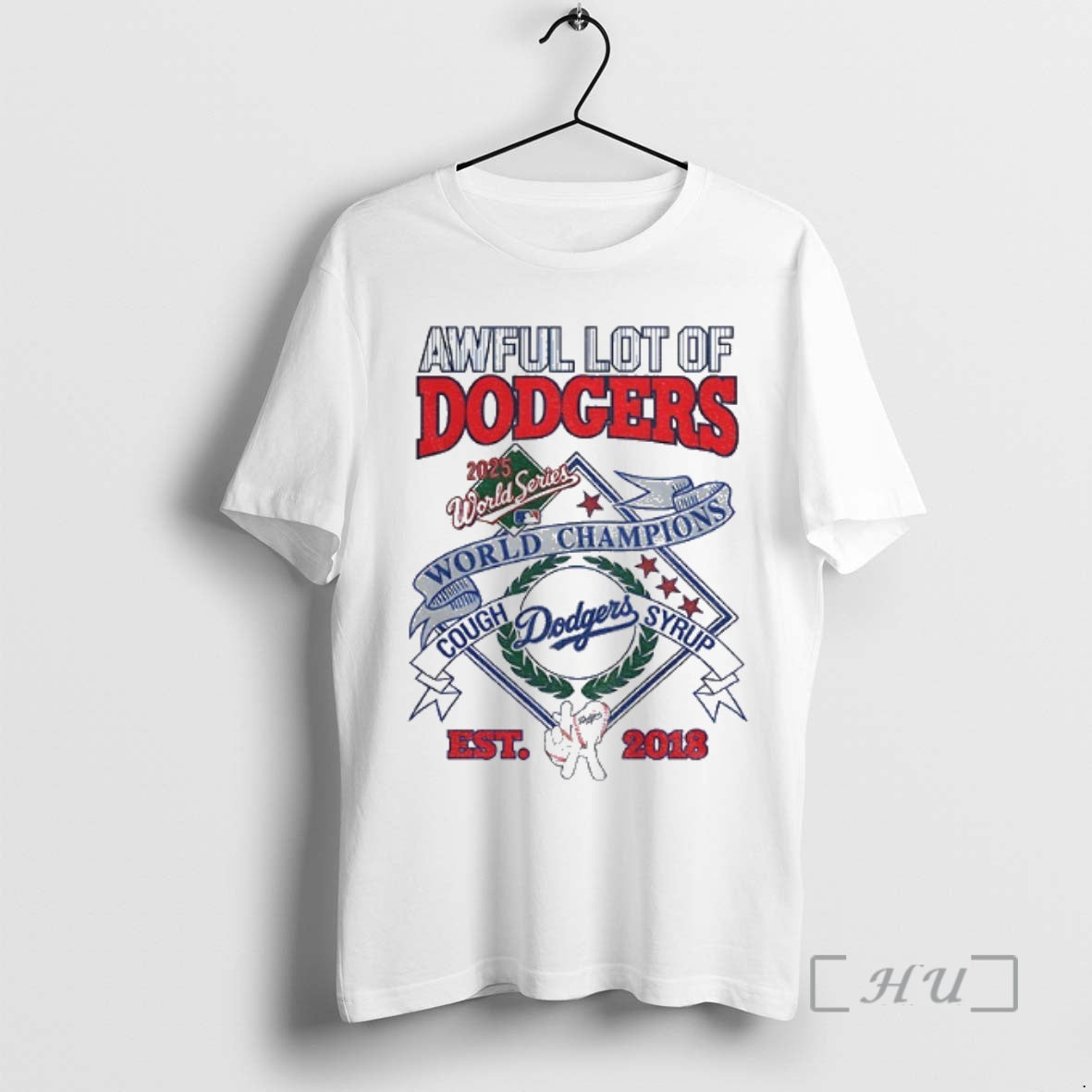 Officials Awful Lot Of Dodgers Cough Syrup Los Angeles Dodgers Est 2018 World Series Champions