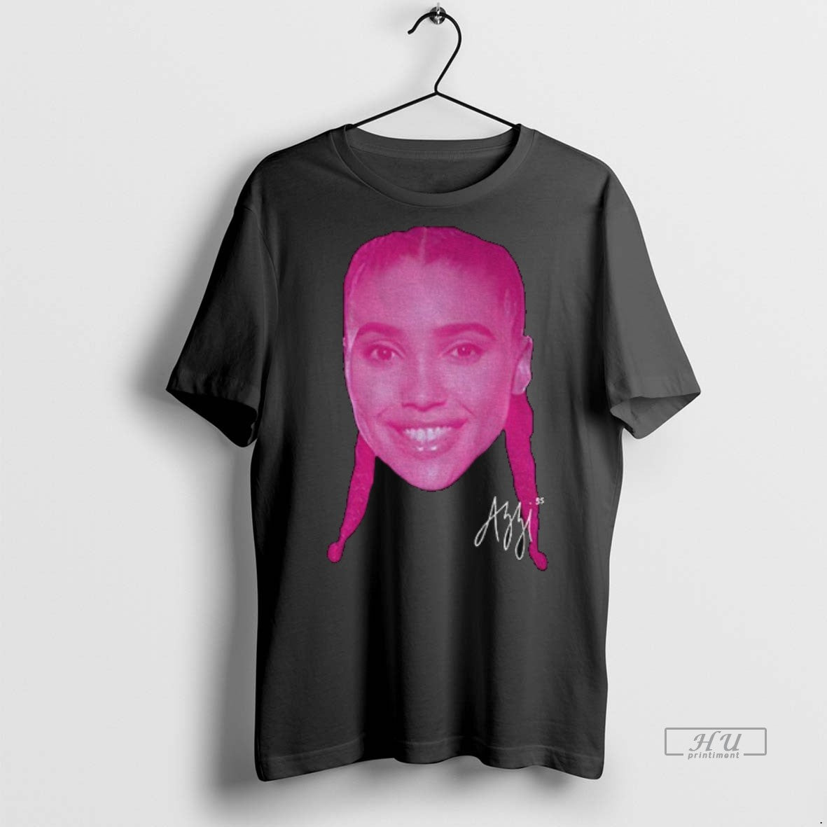 Officials Azzi Fudd Braid Iconic Signature Pink Big Head Premium Tee Shirt Sweater