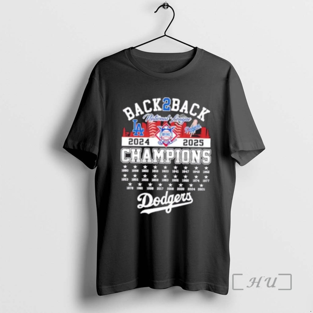 Officials Back 2 Back 2024 2025 Los Angeles Dodgers Champions All Times T Shirts Sweater