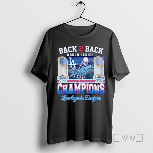 Officials Back 2 Back World Series Champions 2024 2025 Los Angeles Dodgers Ornaments Premium