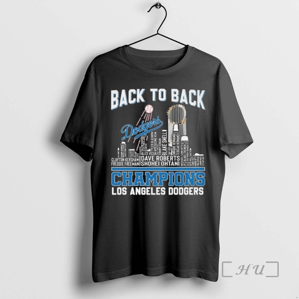 Officials Back To Back Champions Los Angeles Dodgers Skyline Names 2025 Premium T Shirt Sweater
