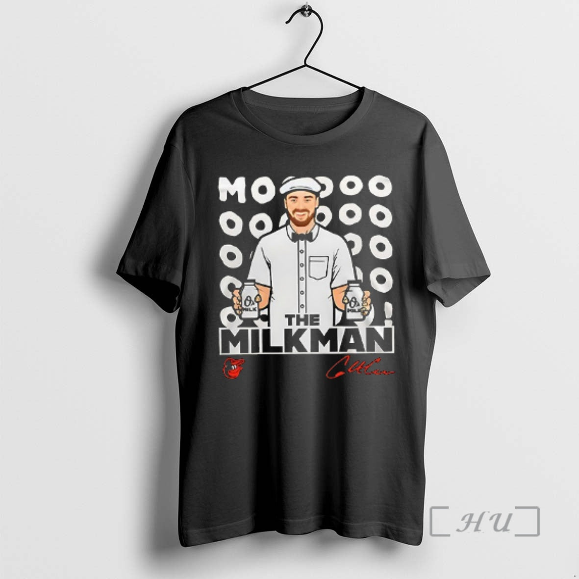 Officials Baltimore Orioles Colton Cowser Milkman Mooooo Art Signature Premium T Shirt Sweater