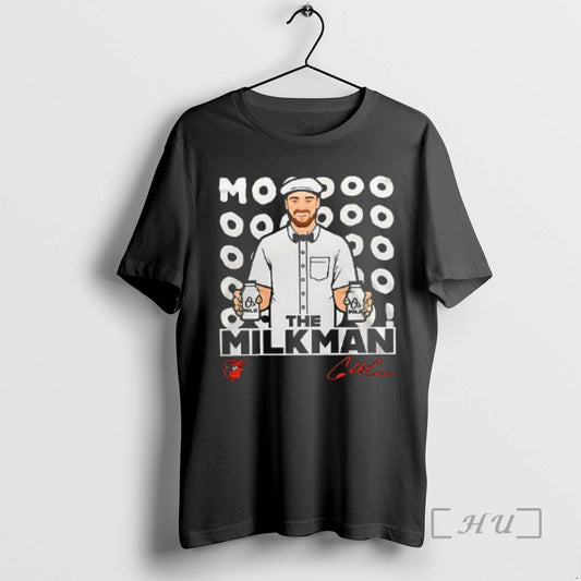 Officials Baltimore Orioles Colton Cowser Milkman Mooooo Art Signature Premium T Shirt Sweater
