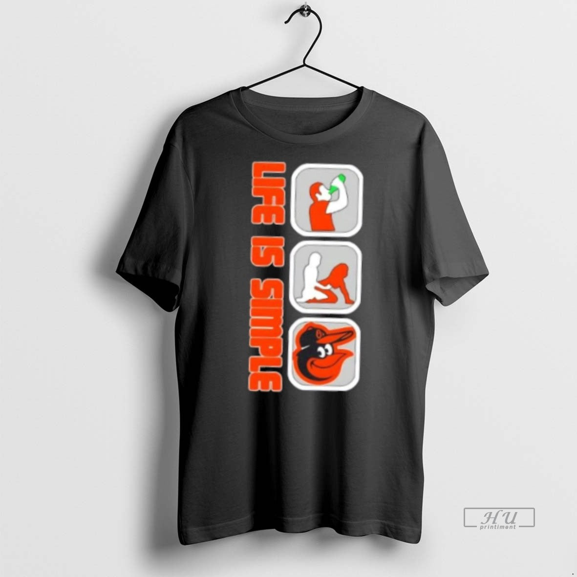 Officials Baltimore Orioles Baseball Life Is Simple Tee Shirt Sweater