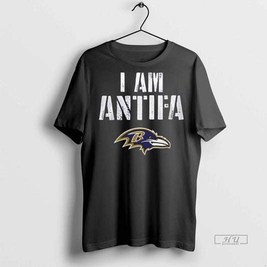 Officials Baltimore Ravens Football I Am Antifa Tee Shirt Sweater