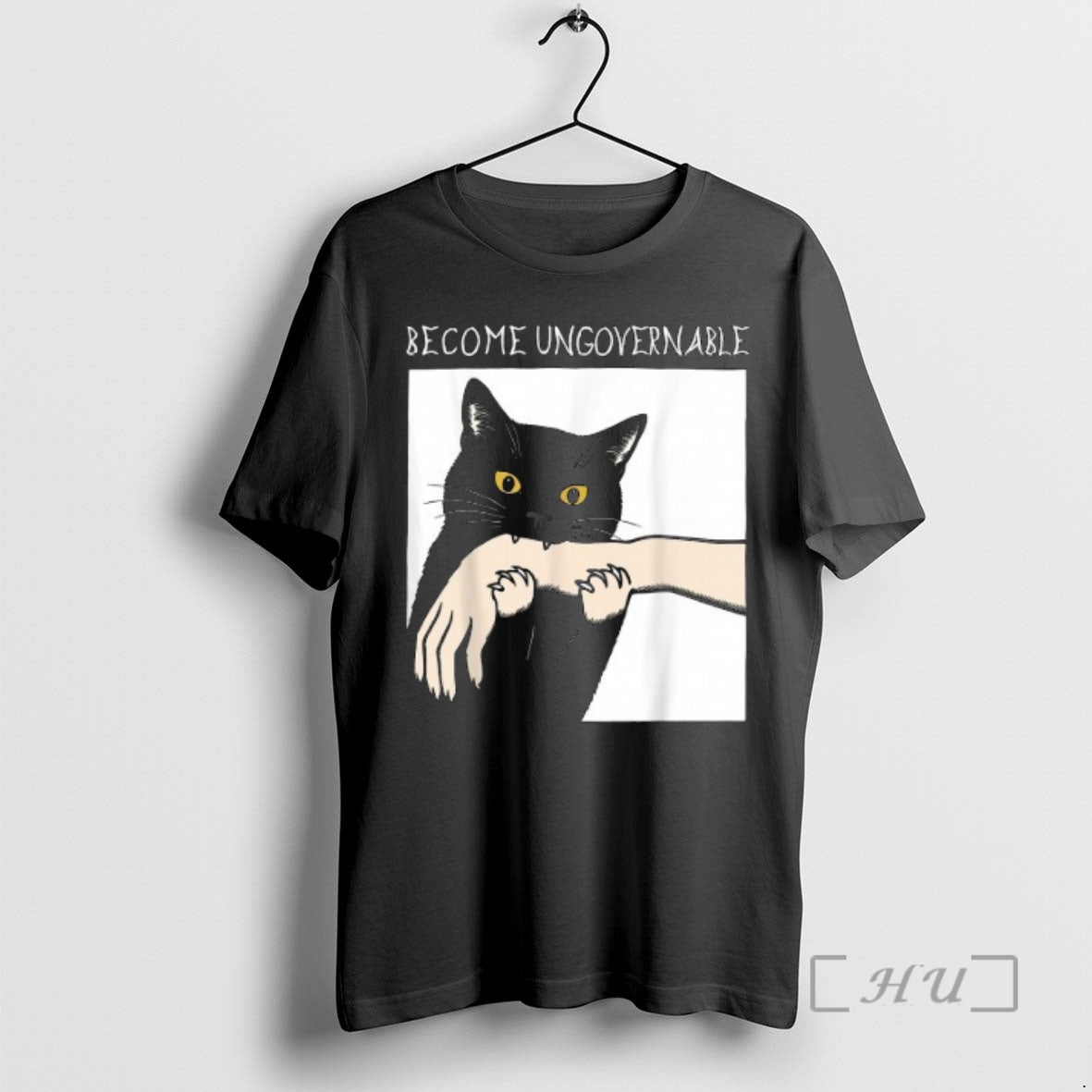 Officials Become Ungovernable Black Cat Biting Hand Premium T Shirt Sweater