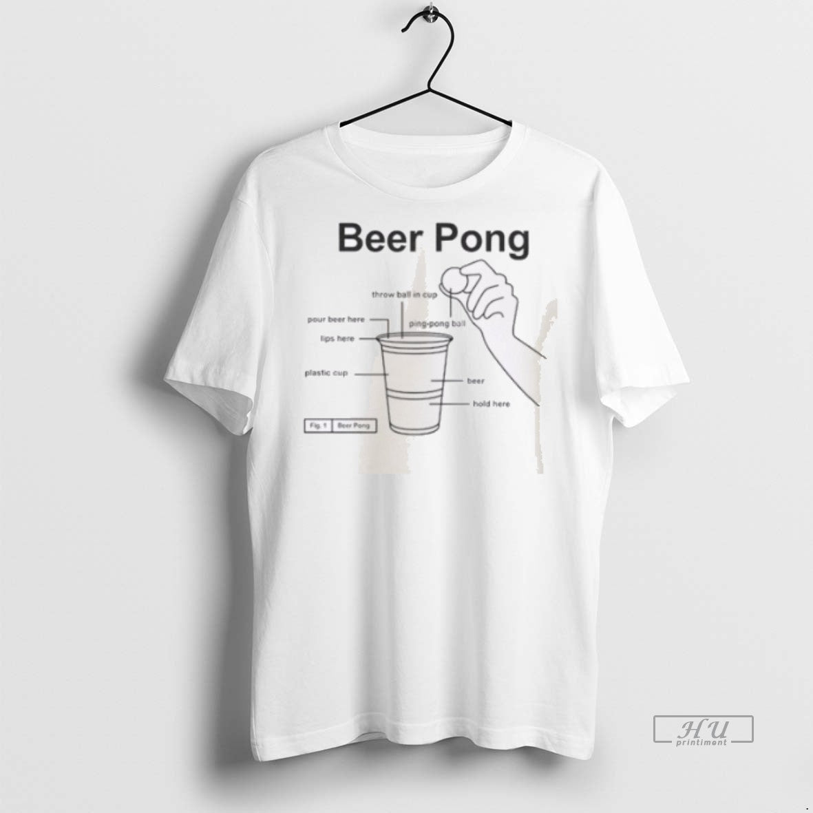 Officials Beer Pong Throw Ball In Cup Graphic Tee Shirt Sweater