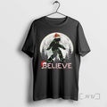 Officials Believe Bigfoot Christmas Lights Design T Shirt Sweater