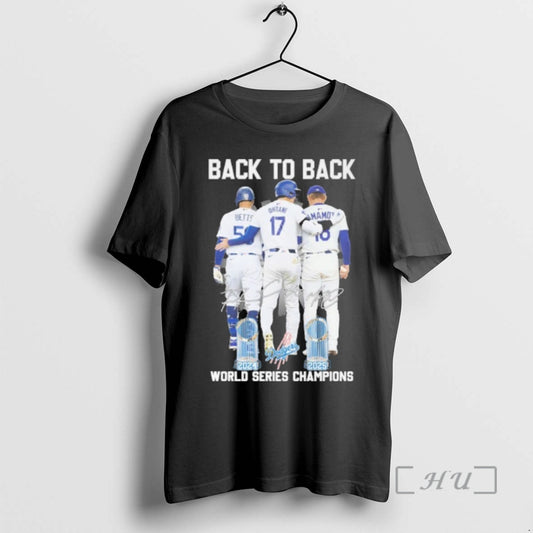 Officials Betts Ohtani And Yamamoto Back To Back World Champions Premium T Shirt Sweater