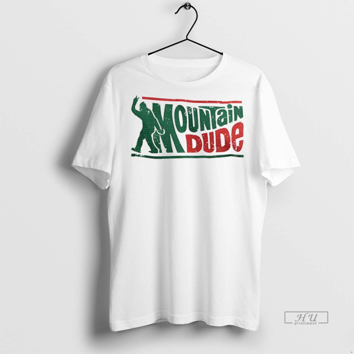 Officials Bigfoot Mountain Dude Retro Hiking Premium Tee Shirt Sweater