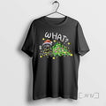 Officials Black Cat Santa Hat What Christmas Tree Merry Christmas 2025 Tee Shirt Sweater