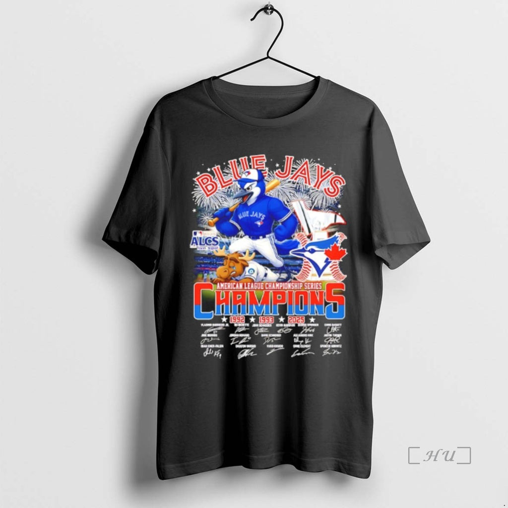 Officials Blue Jays Baseball Alcs Champions 3x Signatures Mascot Premium T Shirt Sweater
