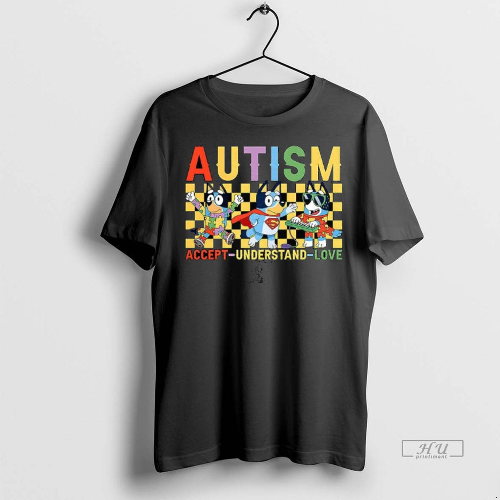 Officials Bluey Autism Accept Understand Love Awareness Tee Shirt Sweater