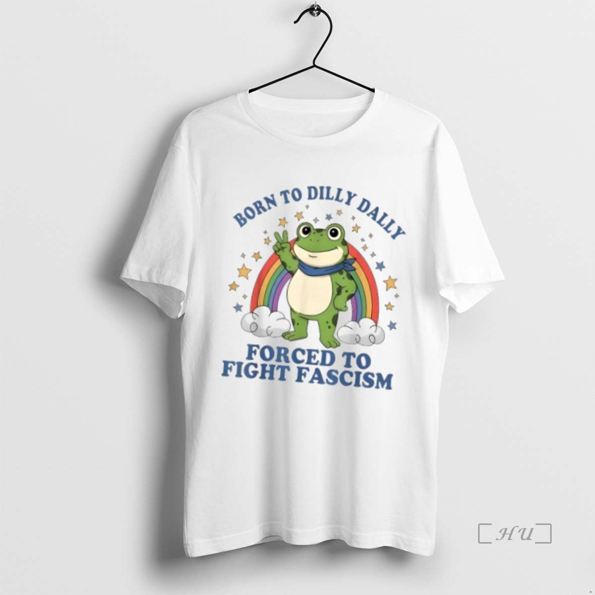Officials Born To Dilly Dally Forced To Fight Fascism Rainbow Frog Premium T Shirt Sweater