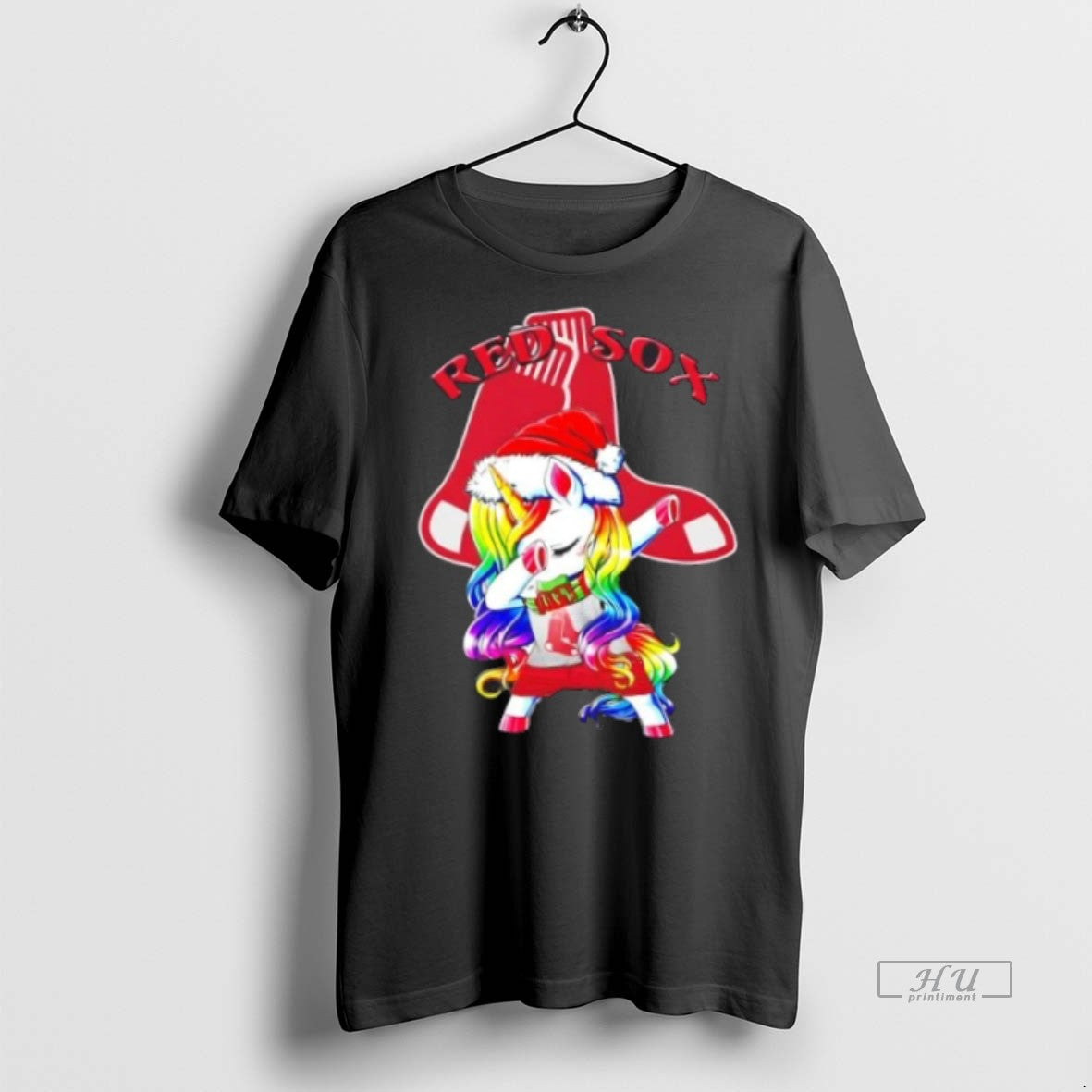 Officials Boston Red Sox X Unicorn Santa Hat Dabbing Merry Christmas Premium Tee Shirt Sweater
