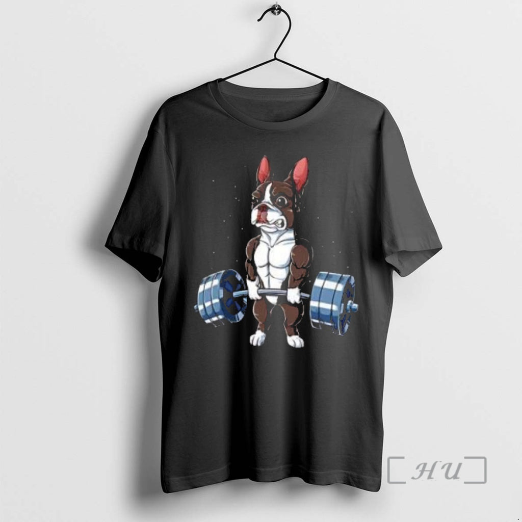 Officials Boston Terrier Weightlifting Vintage Gym T Shirt Sweater