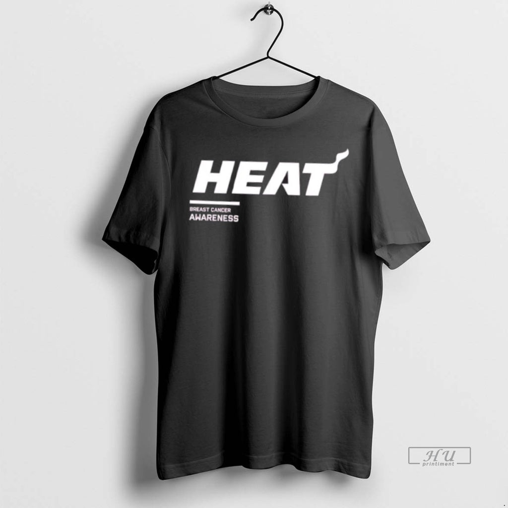 Officials Breast Cancer Awareness Miami Heat Pink 2 Sided Graphic Tee Shirt Sweater