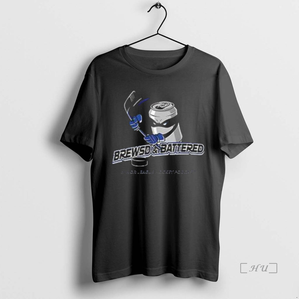 Officials Brewsd And Battered Minor League Hockey Podcast Hockey Premium T Shirt Sweater
