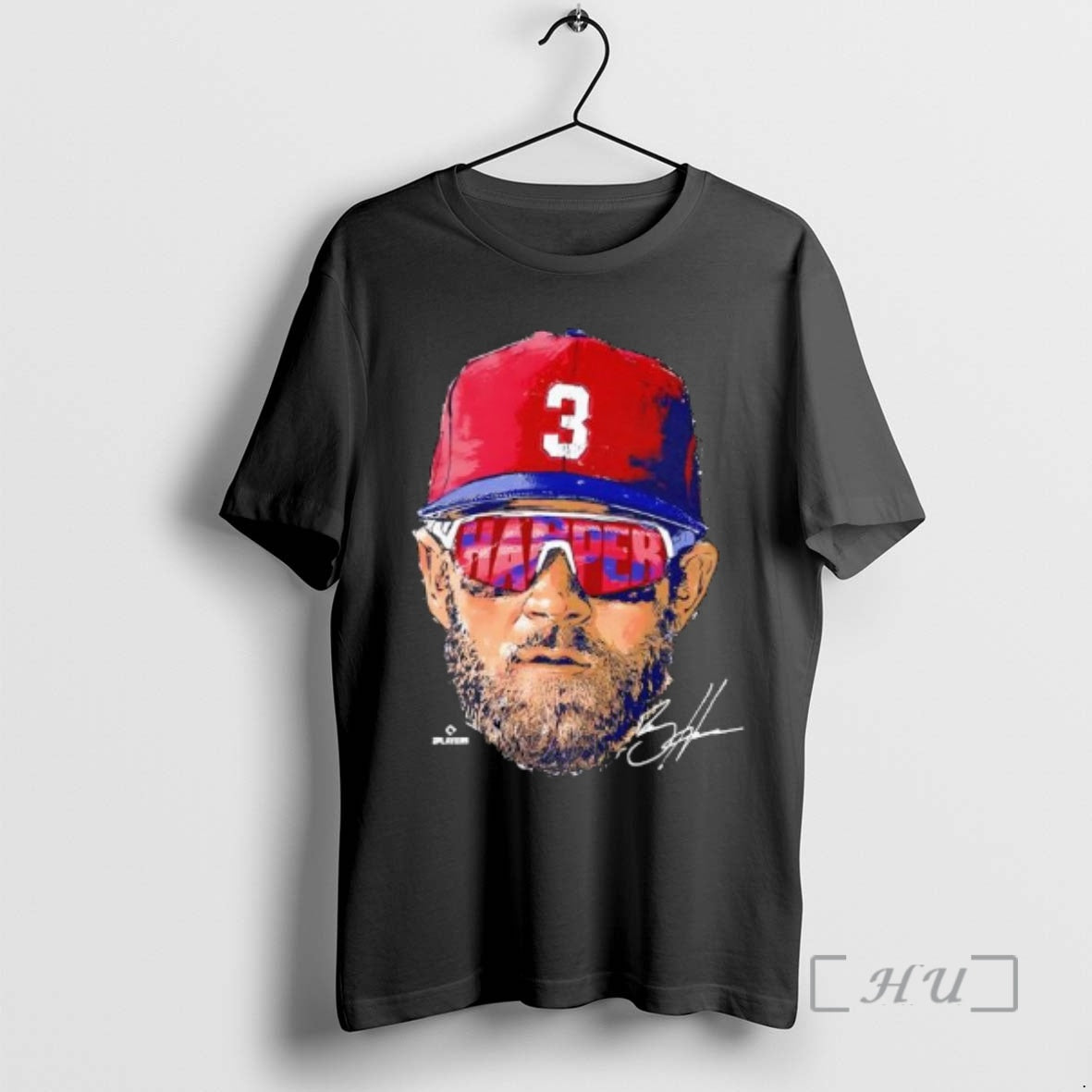 Officials Bryce Harper Philadelphia Phillies Head Graphic Signature