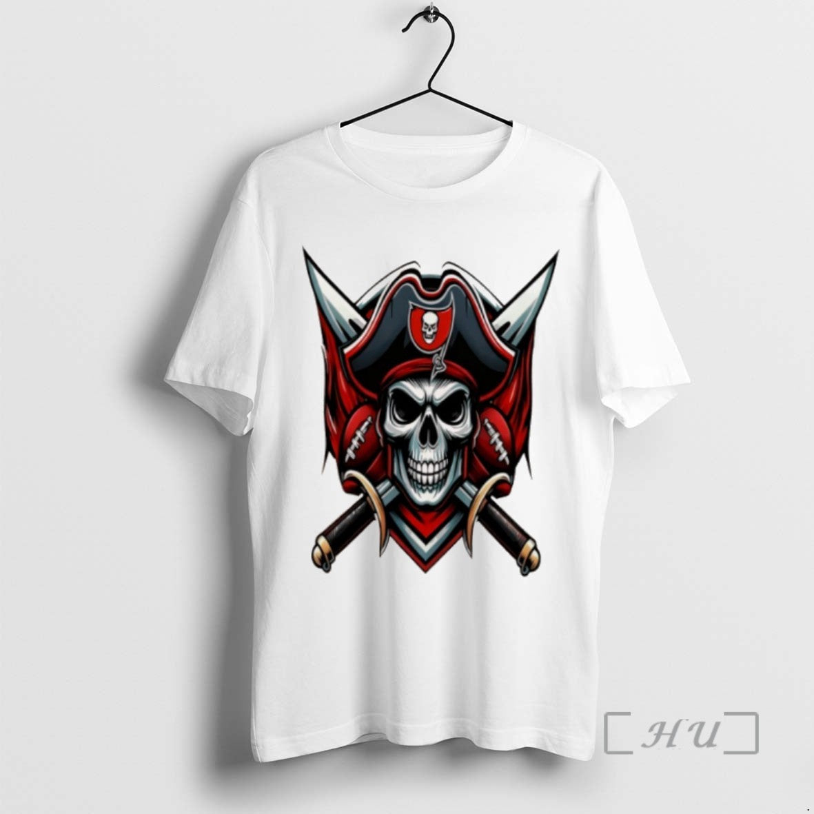 Officials Buccaneers Football Print Waffle Tee Shirt Sweater