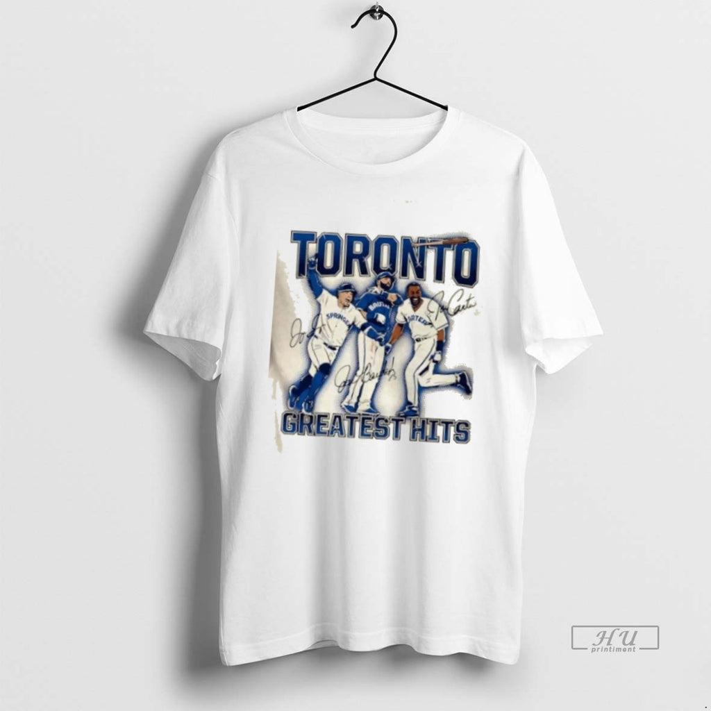 Officials Carter Bautista Springer Torontos Greatest Hits Youth Signatures Tee Shirt Sweater