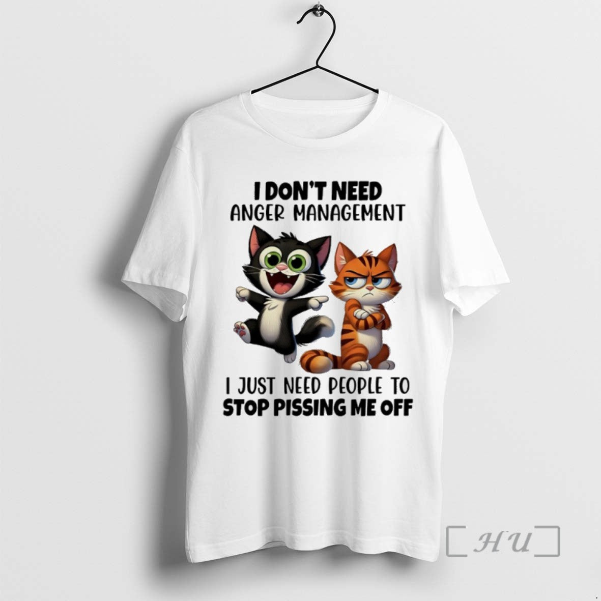 Officials Cat And Tiger Cartoon I Dont Need Anger Management I Just Need People To