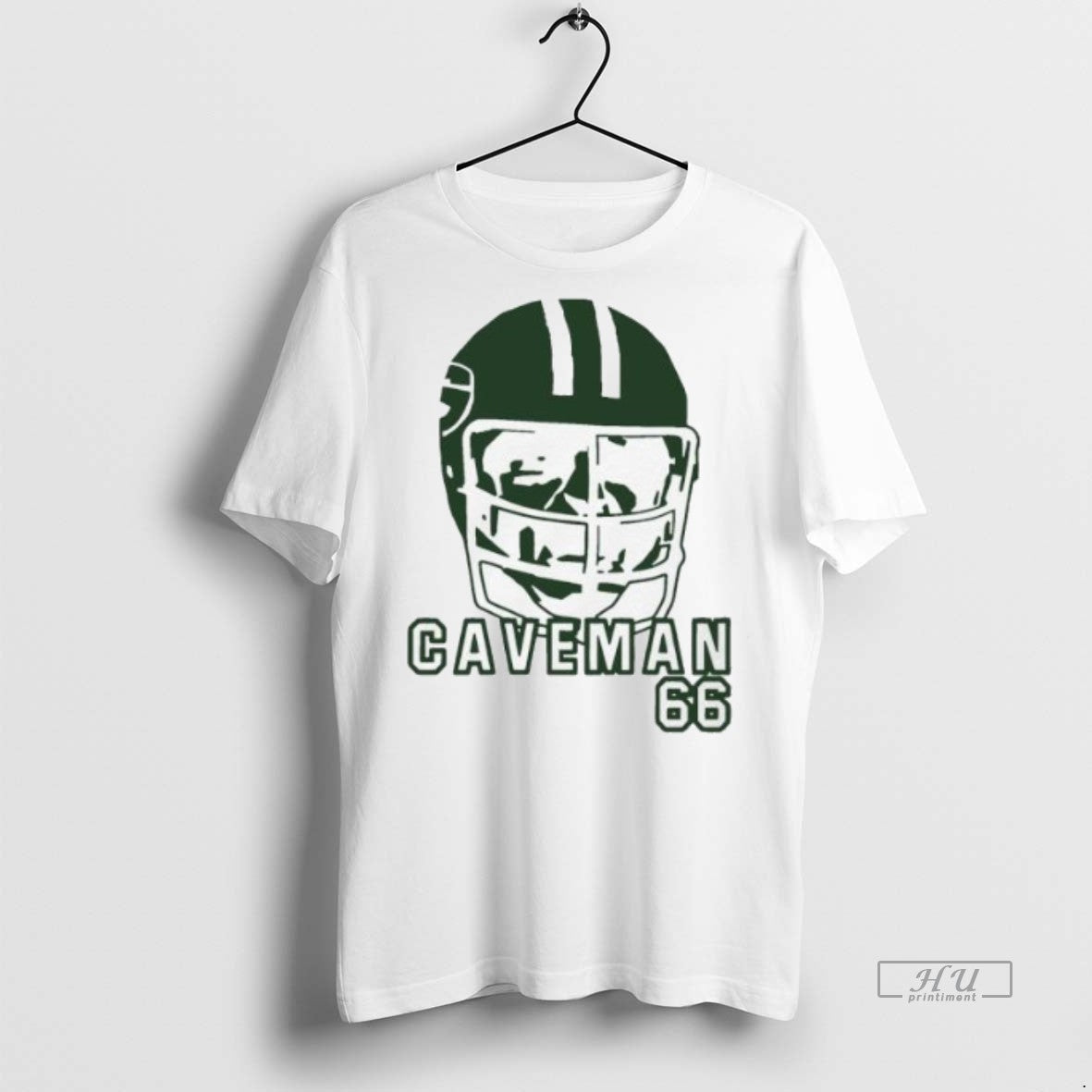 Officials Caveman 66 Outline Helmet Green Bay Packers Premium Tee Shirt Sweater