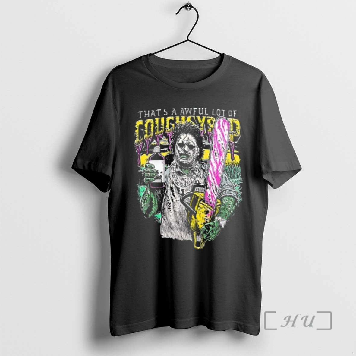 Officials Chainsaw Thats A Awful Lot Cough Syrup Cartoon Premium T Shirt Sweater
