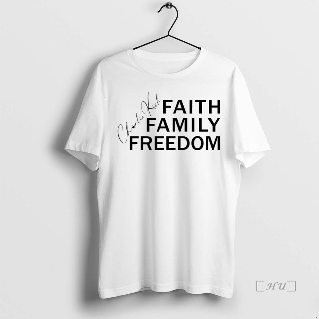 Officials Charlie Kirk Faith Family Freedom White T Shirt Sweater