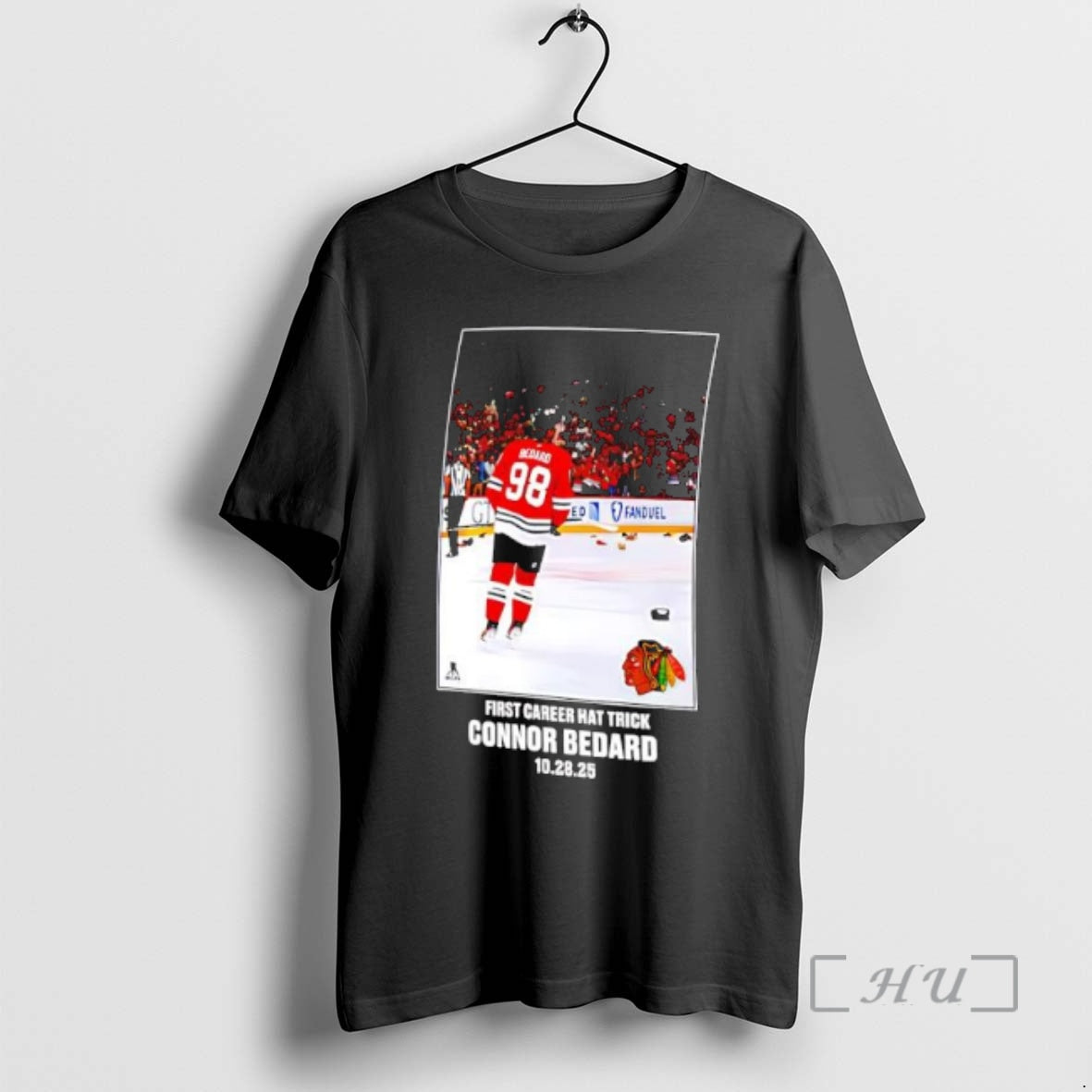 Officials Chicago Blackhawks Connor Bedard First Career Hat Trick Legacy Milestone Premium T Shirt Sweater