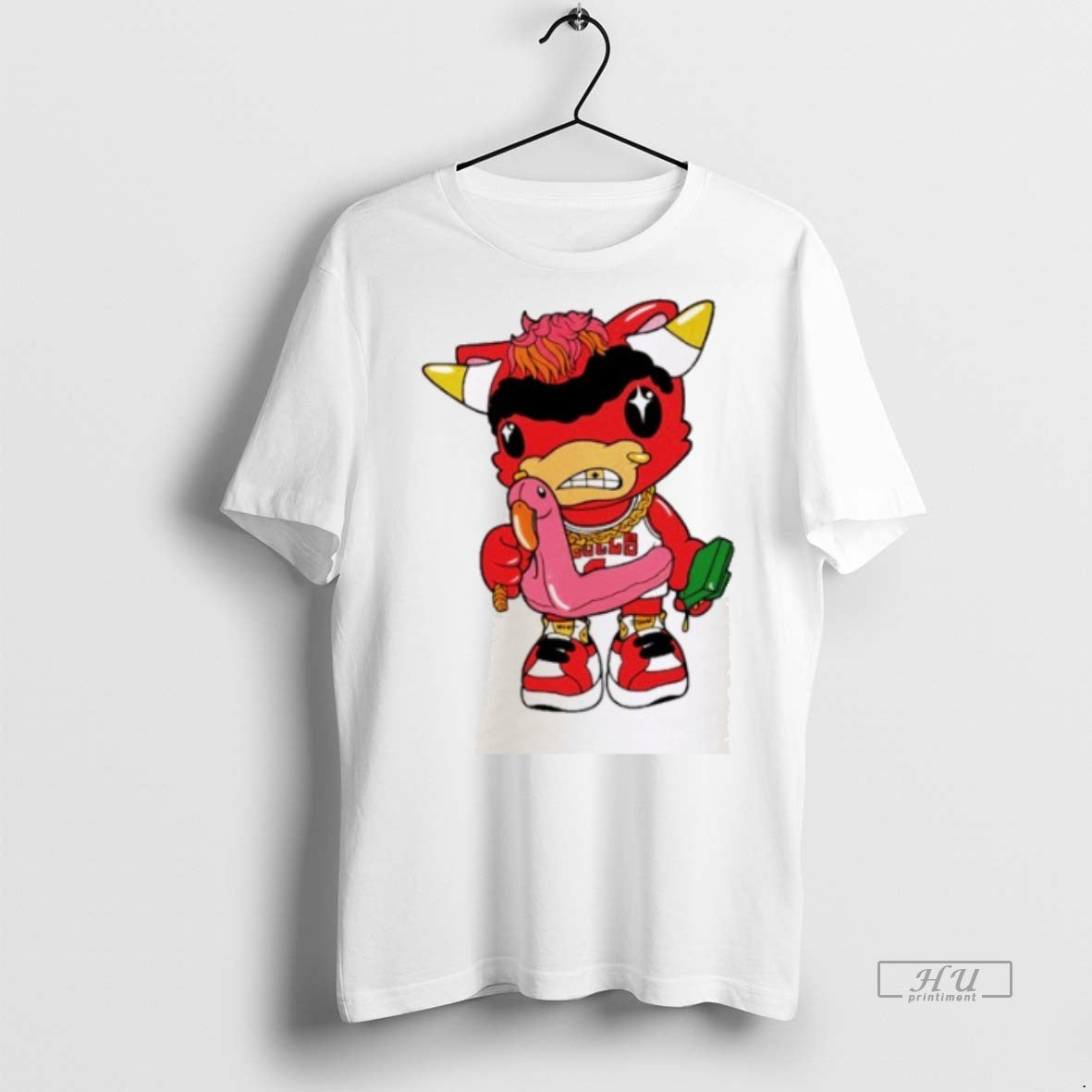 Officials Chicago Bulls Mascot Cute Graphic Tee Shirt Sweater