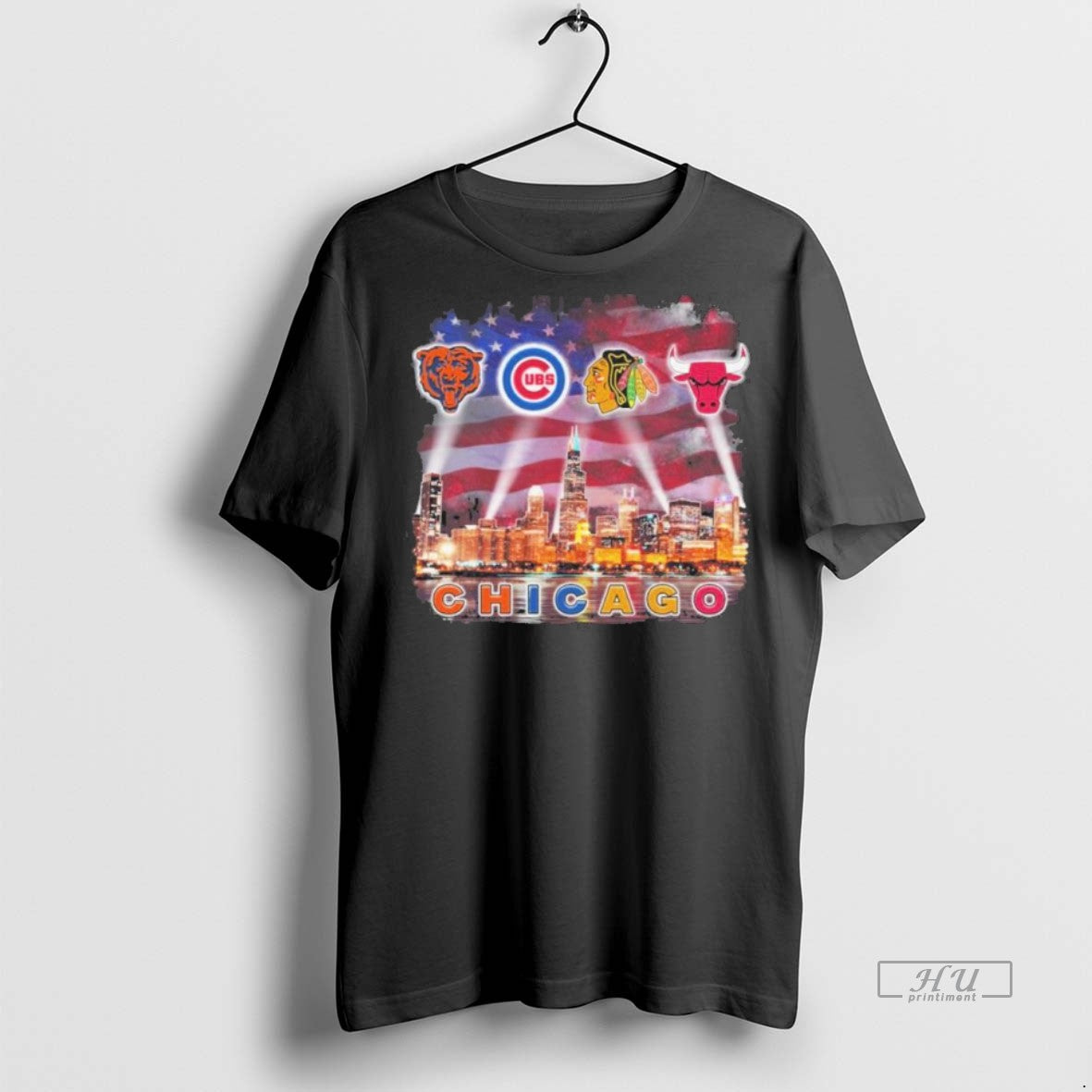 Officials Chicago Sports Teams Logo Retro City Premium Tee Shirt Sweater