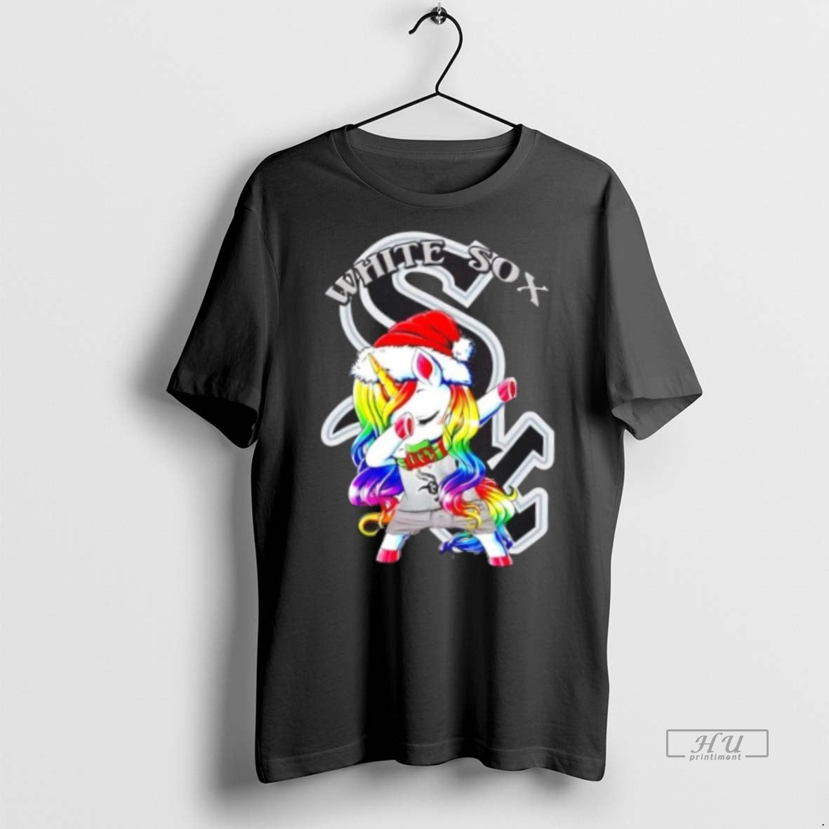 Officials Chicago White Sox X Unicorn Santa Hat Dabbing Merry Christmas Premium Tee Shirt Sweater