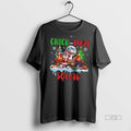 Officials Chick Mas Squad Joyful Christmas Lights Elf Santa Chickens Farmer Premium Tee Shirt Sweater