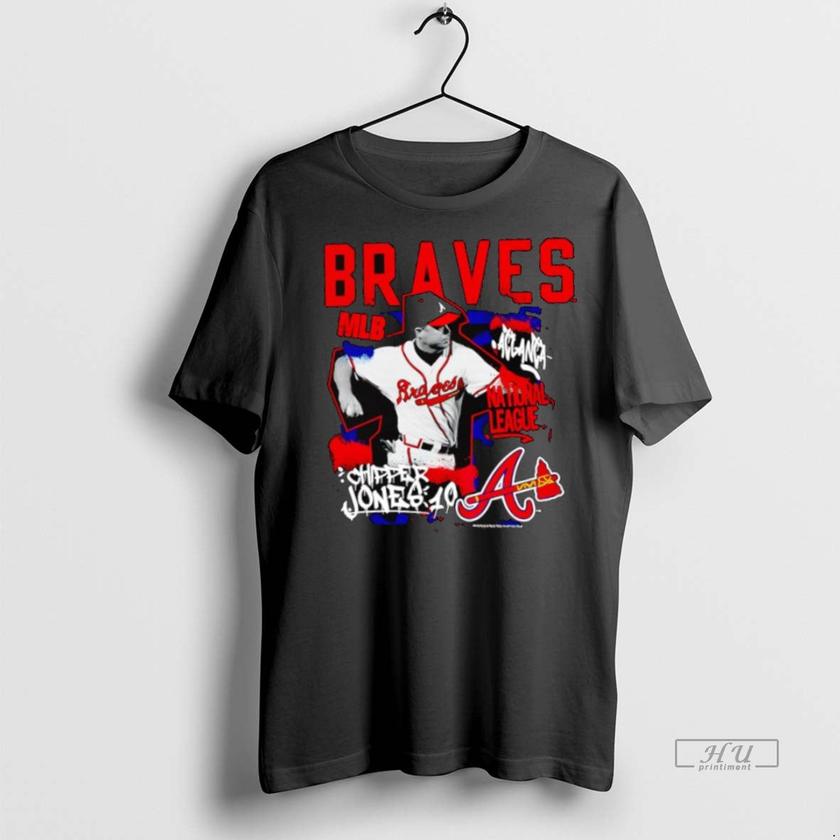 Officials Chipper Jones Atlanta Braves Cooperstown Star Moment Mlb Graphic Premium Tee Shirt Sweater