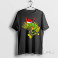 Officials Christmas Fishing Santa Bass Holiday Lights Funny Black