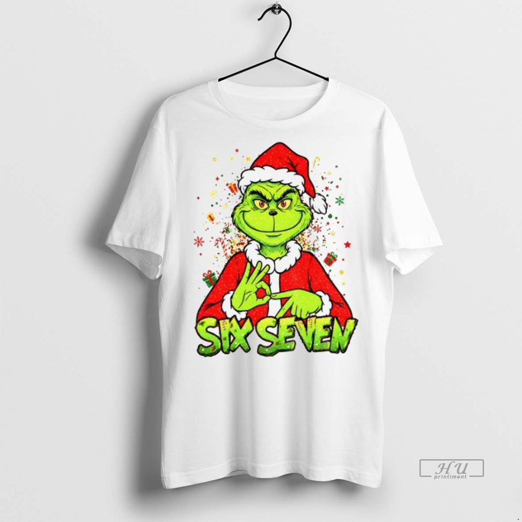 Officials Christmas Grinch Santa Six Seven 6 7 Meme Tee Shirt Sweater