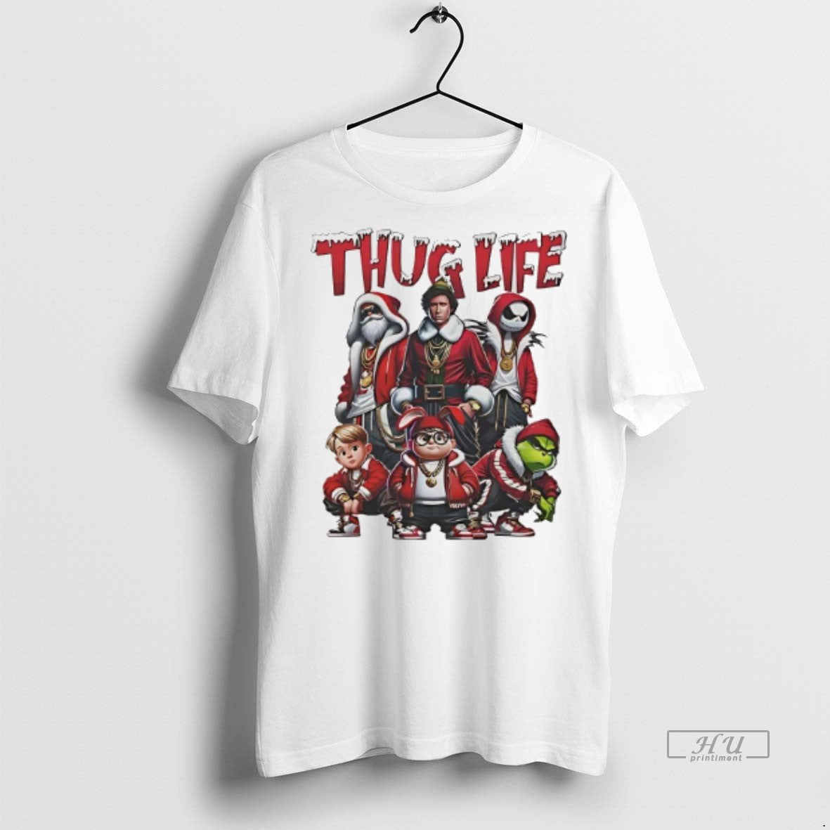 Officials Christmas Gang Thug Life Santa Grinch Jack Skellington Friends Tee Shirt Sweater
