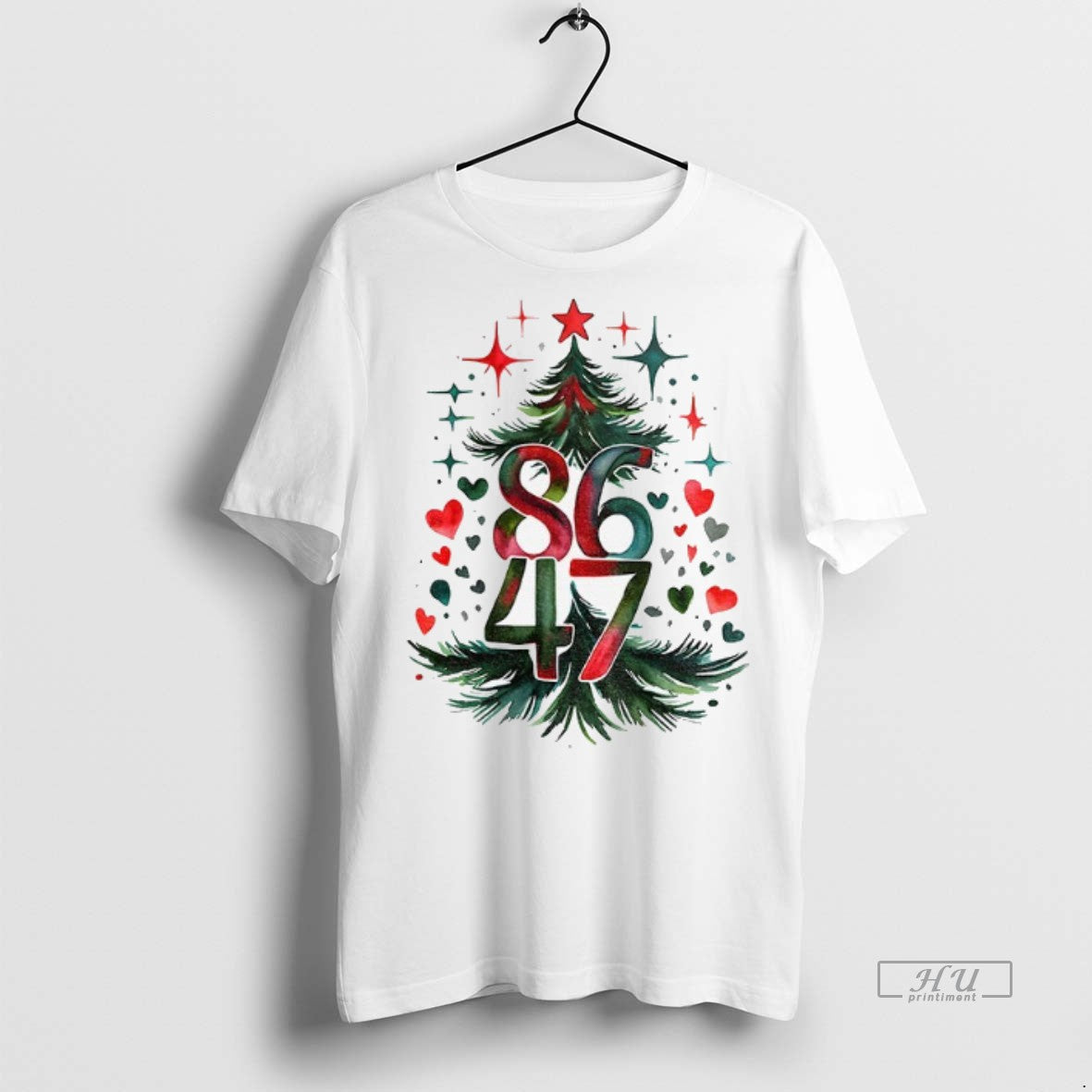 Officials Christmas Tree Anti Trump 86 47 Anti Maga Democrat Progressive Merry Christmas Premium Tee