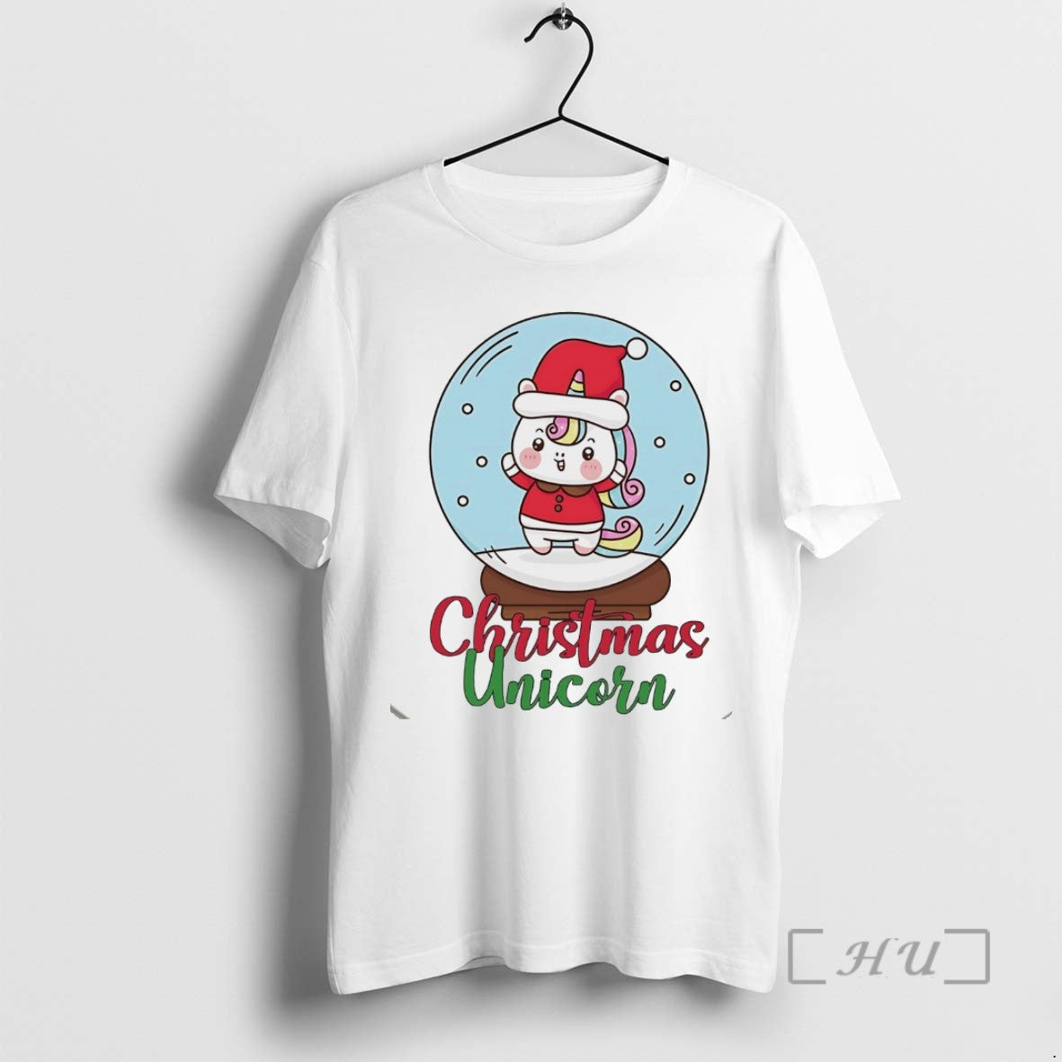 Officials Christmas Unicorn Snow Globe Holiday Magic White