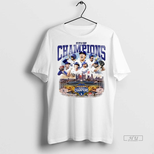 Officials City Of World Champions The Los Angeles Dodgers Premium Tee Shirt Sweater